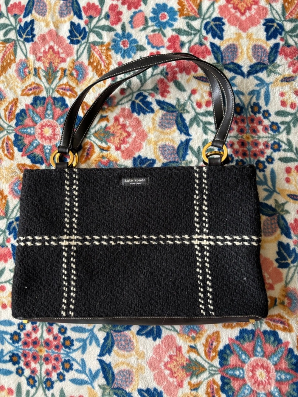 kate spade Kiki Brompton Rare Vintage NWT handbag black & white
